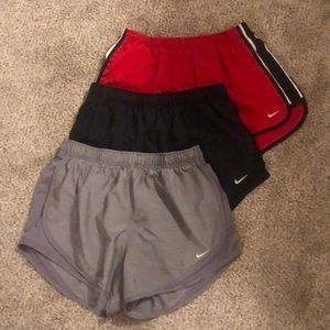 3 Pairs of Nike Running Shorts, Sz Medium